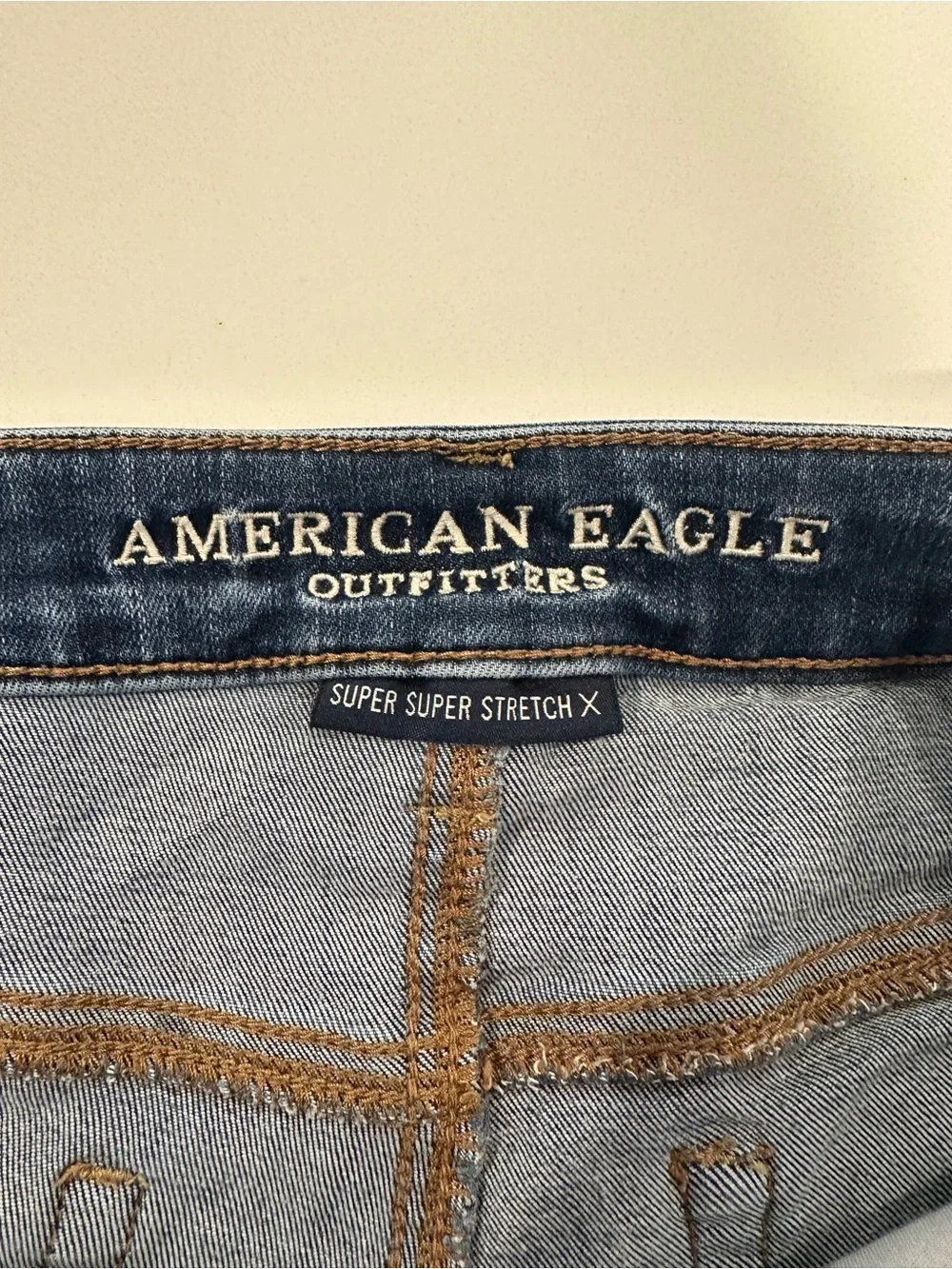 American Eagle Outfitters Distressed Cuffed Denim Shorts - Blue